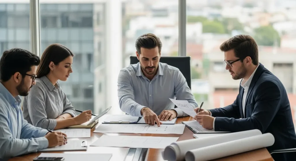 Arquitectos en El Salvador gestionando permisos y cumplimiento legal en proyectos comerciales