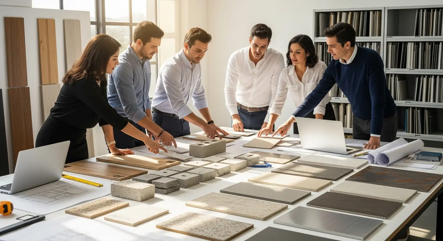 Arquitectos en El Salvador seleccionando materiales que reducen mantenimiento y costos a largo plazo